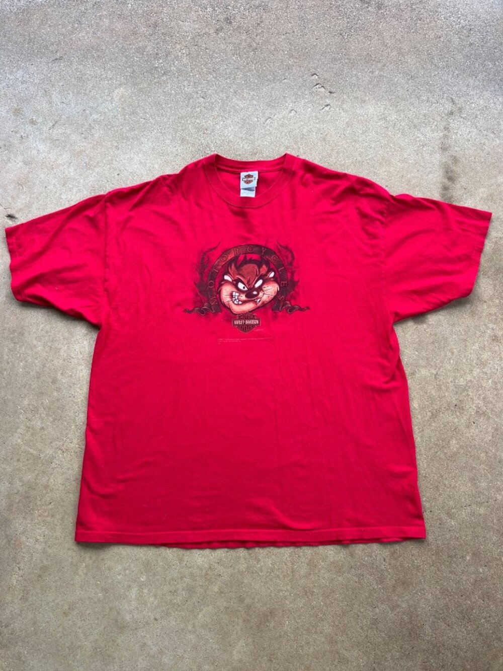 Harley-Davidson Looney Tunes Taz Red Graphic T-Shirt 3XL 2009 Statesville NC O3
